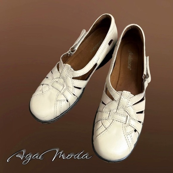 Reflections Everyday Sensible Shoes in Cream - Picture 1 of 14